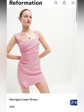 Reformation Kerrigan Linen Dress Babygirl - Size 4
